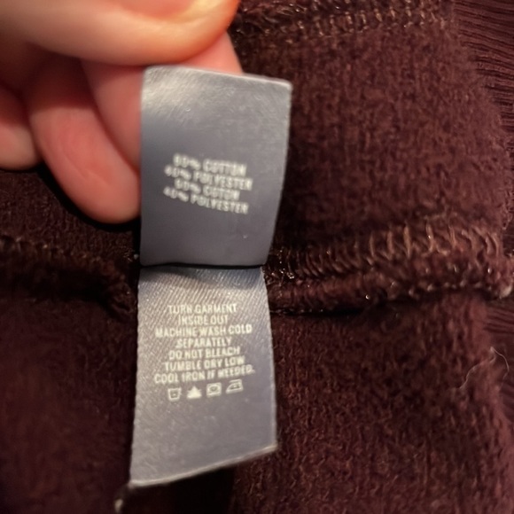 Aerie Maroon Turtleneck Oversized Athleisure Sweatshirt Sz S - Picture 11 of 13